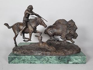 "Buffalo Hunter " Bronze After Charles M. Russell