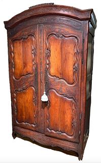 Louis XVth French Provincial Armoire, 18thc.