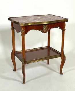 French Marble Top Occasional Table, 20thc.