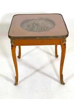 French Occasional table with Inset Plaque
