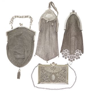Art Deco Silvered Mesh Handbags