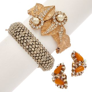 Collection of Hobe Rhinestone Jewelry Items
