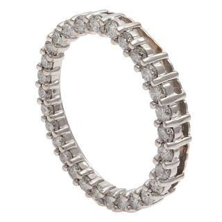 Diamond, 14k White Gold Scarf Ring