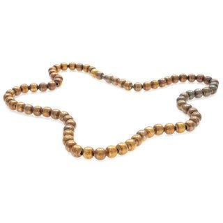 Victorian 14k Yellow Gold Bead Necklace
