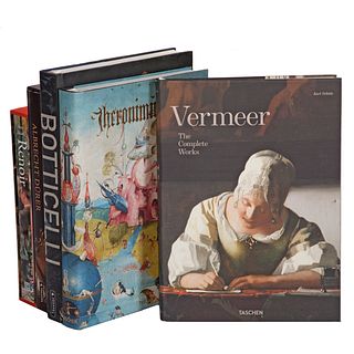 Boticelli, Bosch, Durer, Vermeer, Renoir (5 books)