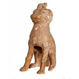 Glazed Ceramic Figure of a Tomb Guardian Beast 