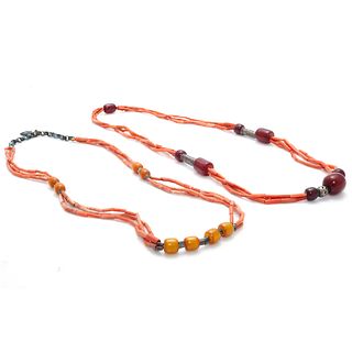 Two Coral Necklaces 