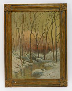 C. Myron Clark Impressionist Landscape Painting