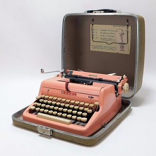 Pink Royal Quiet Deluxe Portable Typewriter