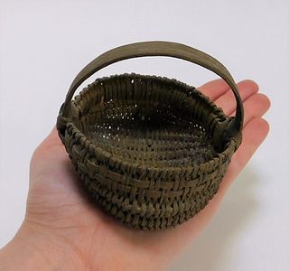 Miniature Hand Woven Buttock Basket