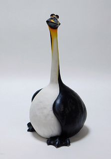 Todd Warner Ceramic Penguin Sculpture
