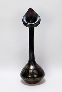 American Jack in the Pulpit Art Glass Vase
