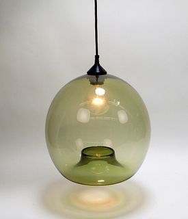 Swedish MCM Glass Orb Ceiling Light