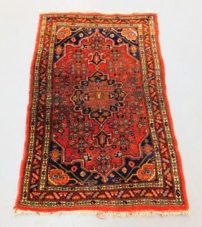 Small Persian Bidjar Red Carpet Rug