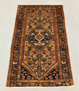 Geometric Camel Hair Hamadan Carpet