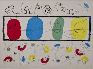 Joan Miró  'Les Oiseaux (The Birds) (Mourlot 241)'