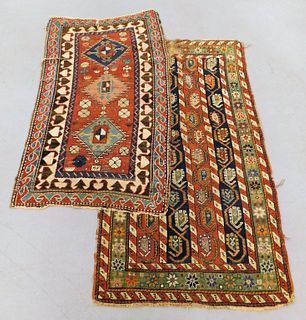 2PC Geometric Kazak Tribal Carpet Rugs