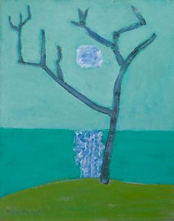 Milton Avery  'Bare Tree Green Sea'