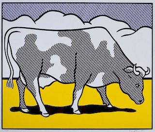 Roy Lichtenstein  'Cow Going Abstract (triptych)'