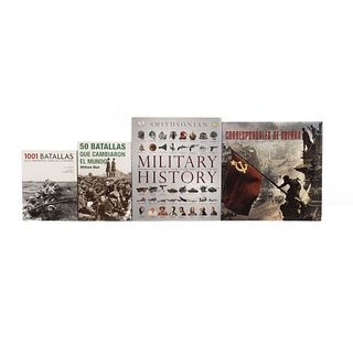 LIBROS SOBRE HISTORIA MILITAR. a) Corresponsales de Guerra. b) Military. The Definitive Visual...Piezas: 4.