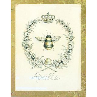 Vintage Queen Bee Art Print, Abeille, Framed
