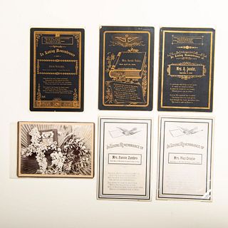 6 Vintage Victorian Era Memento Mori Cabinet Cards