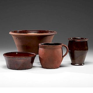 Redware Bowls and Storage Jars 