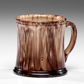 John Bell Redware Mug with Exceptional Drip Glaze 