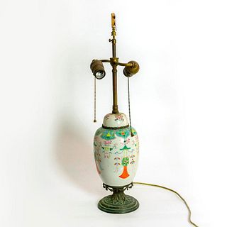 Vintage Oriental Double Fixture Lamp