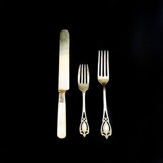 Set Of 15 Sterling Silver Knives And Forks