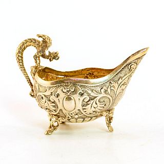 Vintage Silver Footed Gravy Boat
