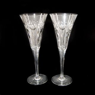 2 Waterford Crystal Fred Curtis Love Toasting Flutes