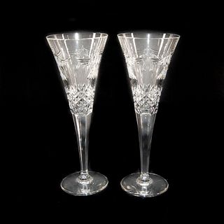2 Waterford Crystal Peace Toasting Flutes