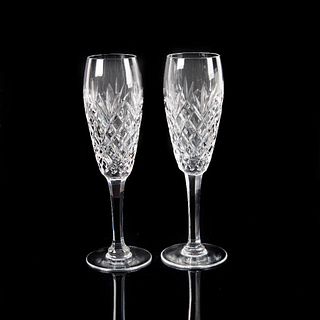 2 Vintage Marquis Waterford Crystal Merano Champagne Flutes