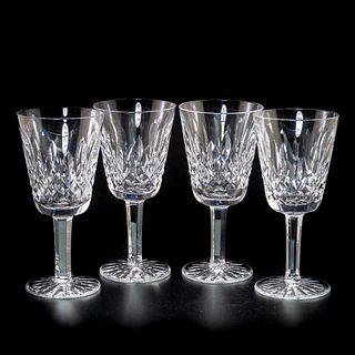 4 Waterford Crystal White Wine Glasses