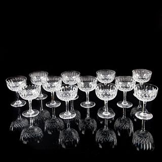 12pc Thomas Webb Normandy Crystal Champagne Glasses