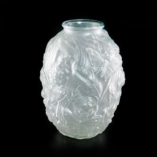 Vintage Art Glass Vase, Springtime