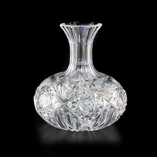 Vintage Clear Pressed Glass Vase