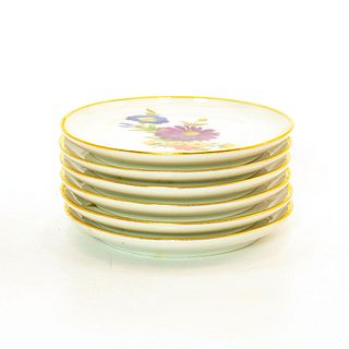 6 Bareuther Waldsassen Floral Butter Pat Plates