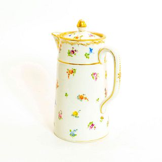 Vintage Dresden Porcelain Pitcher, Floral Design