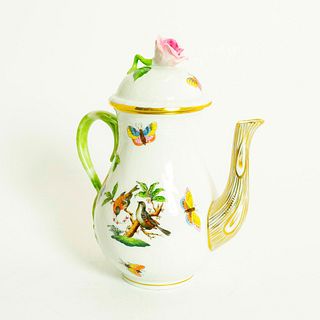 Herend Porcelain Teapot, Rothschild Bird Pattern