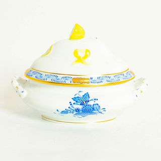 Herend Porcelain Mini Tureen Dish, Apponyi Blue