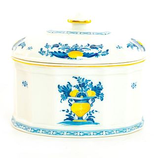 Vista Alegre Ceramic Container With Lid, Viana Pattern