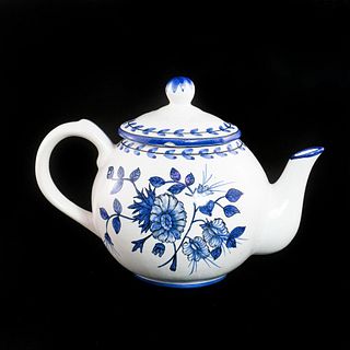 Vintage Ceramic Blue And White Teapot