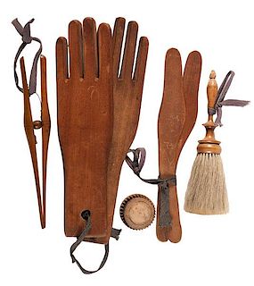 Shaker Wooden Glove Stretchers and Hair Combs 