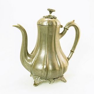 Metal Coffee Pot with Elegant Spout and Handle