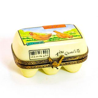 Limoges Peint Main Egg Carton Box