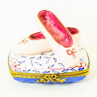 Vintage Limoges France Trinket Box, Ballet Shoes