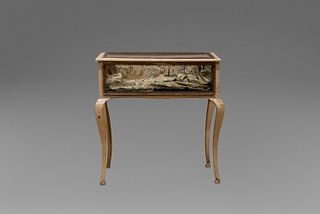 Display case in lacquered and painted wood, 18th century