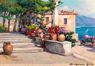 Mario Maresca Serra (Napoli 1912-1990)  - Pair of views of the Amalfi Coast